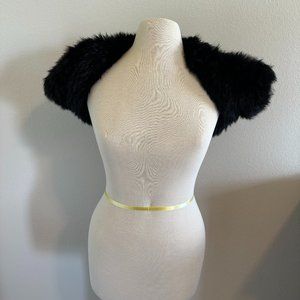 Jocelyn Black Fur Bolero Jacket